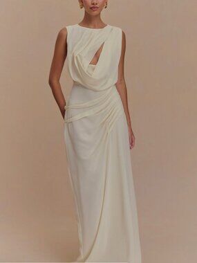 MESHKI Oria Chiffon Maxi Dress